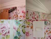 Papel de parede floral vintage rose07 627-1028