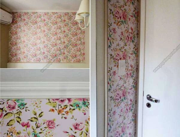 Papel de parede floral vintage rose07 627-1029