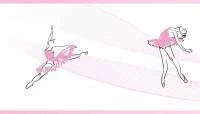 Faixa decorativa tema ballet em rosa 647-1083