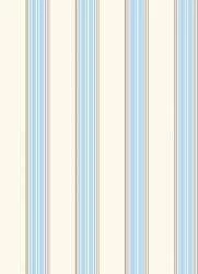 Papel de parede listrado azul claro e creme