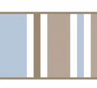 Faixa decorativa listrada marrom, azul e branco 657-1107