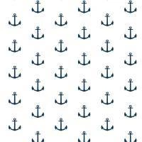 Papel de parede ancora azul marinho e branco marinheiro 697-1155