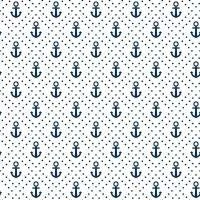 Papel de parede ancora azul marinho e branco poá 699-1157