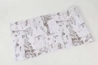 Papel de parede toile de jouy branco e marrom 706-1174