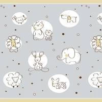 Faixa decorativa bixinhos cinza e creme 733-1212
