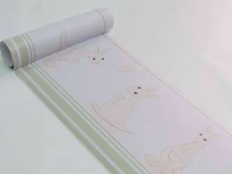 Faixa decorativa cangurus em verde