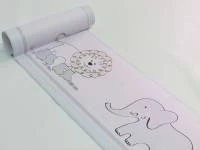 Faixa decorativa leão, elefante e hipopotamo 755-1262