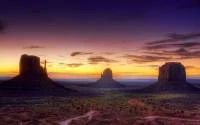 Fotomural pôr do sol montanhas americanas