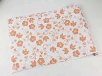 Papel de parede retro floral laranja 11-1412