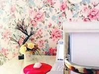 Papel de parede floral de rosas suaves 650-1435