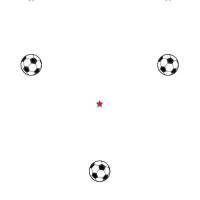 Papel de parede futebol poá com estrela vermelha 795-1446