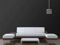Papel de parede poá preto e branco 798-1456