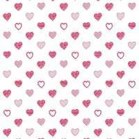 Papel de parede corações rabiscados vermelho 806-1483