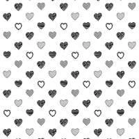 Papel de parede corações em preto 807-1489