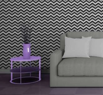 Papel de parede chevron tons de cinza