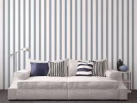 Papel de parede listrado branco bege azul marinho 632-1543