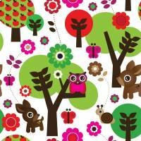 Papel de parede infantil floresta