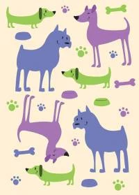 Papel de parede infantil cães