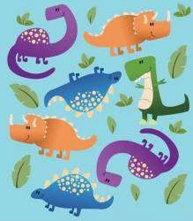 Papel de parede infantil Dinossauros azul