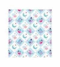Papel de parede passarinhos azul e rosa 871-1651