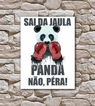 Pôster saia da jaula panda