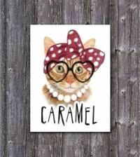Quadro gatinha caramel