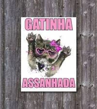 Quadro gatinha assanhada