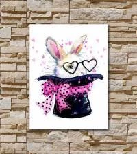 Quadro coelhinho na cartola