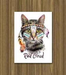 Quadro gato hippie