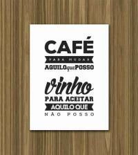 Quadro motivacional café e vinho