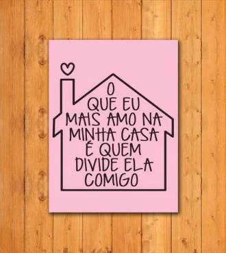 Pôster rosa eu amo minha familia