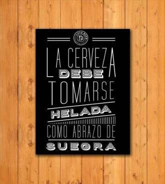 Pôster la cerveza helada