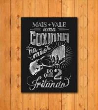 Quadro coxinha na mão