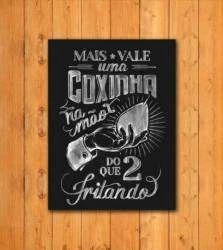 Quadro coxinha na mão