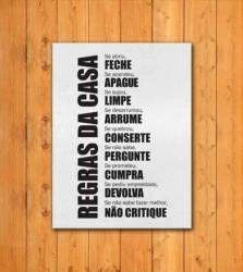 Quadro regras da casa