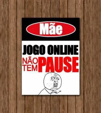 Pôster jogo online não tem pause