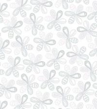 Papel de parede floral cinza 1004-1794
