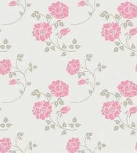 Papel de parede floral branco rosa delicado 1047-1961