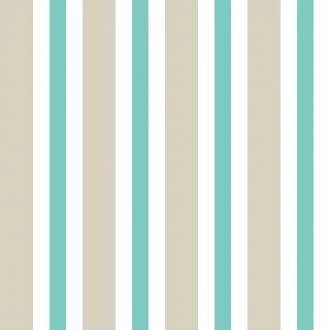 Papel meia parede listrado bege, branco e verde