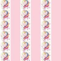Papel de parede unicórnios listrado 1078-2014