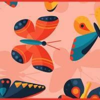 Faixa decorativa borboletas 1082-2018