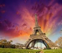 Papel de Parede Nascer do Sol na Torre Eiffel 1090-2041