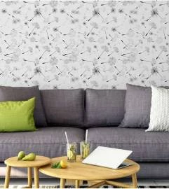 Papel de paredente de leão preto e branco