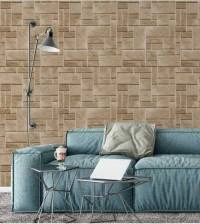 Papel de parede canjiquinha azulejo marrom e bege 168-2135