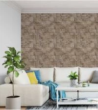 Papel de parede canjiquinha forma de pedras marrom café 174-2138
