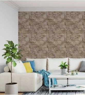 Papel de parede canjiquinha forma de pedras marrom café