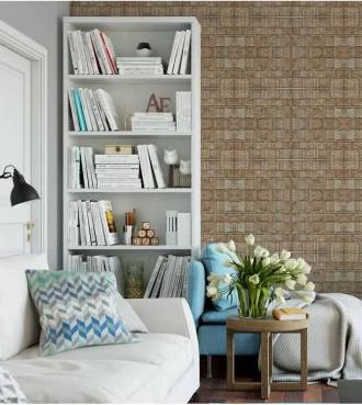 Papel de parede estilo pedras retangulares