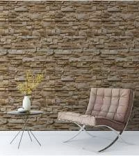 Papel de parede canjiquinha pedras em tons de creme 181-2145
