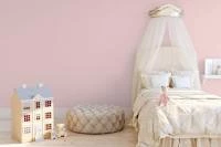 Papel de parede poá rosa chá com branco 307-2163