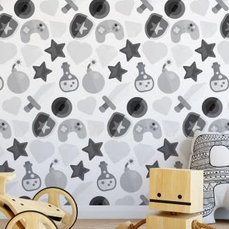 Papel de parede Zelda branco e preto